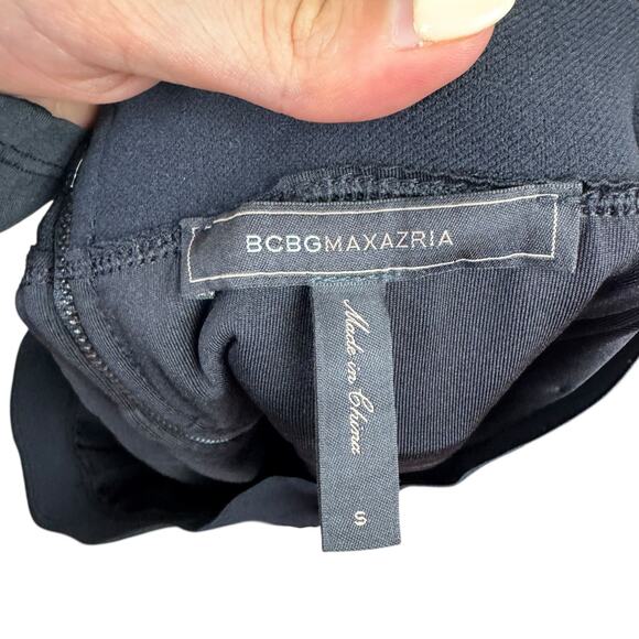 BCBGMaxazria NWT Ines Black & Brown Faux Fur Animal Print Midi Pencil Skirt - Picture 9 of 10